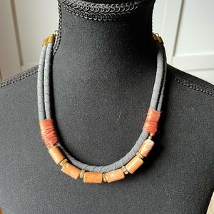 La Raffinerie pink and gray necklace